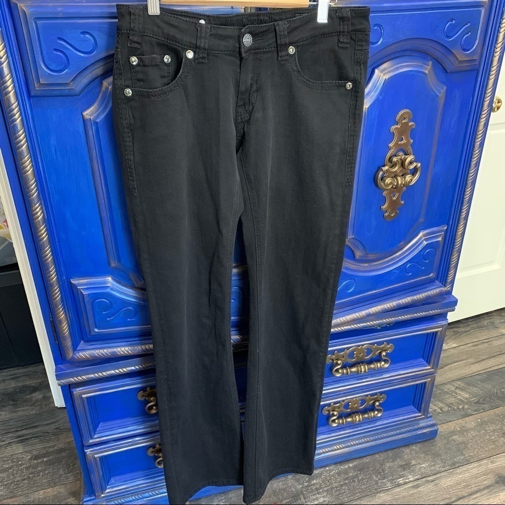 ROCK & ROLL Riding Black Jeans Pants 29 X 36 Long